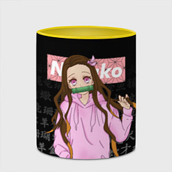 Кружка 3D NEZUKO НЕЗУКО, цвет: 3D-белый + желтый — фото 2