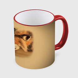 Кружка 3D Лисички, цвет: 3D-красный кант
