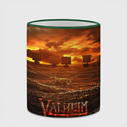 Кружка 3D Valheim Корабли, цвет: 3D-зеленый кант — фото 2