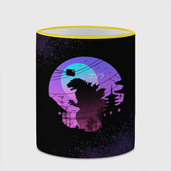 Кружка 3D GODZILLA ГОДЗИЛЛА, цвет: 3D-желтый кант — фото 2