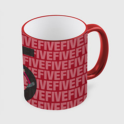 Кружка 3D FIVE FIVE FIVE, цвет: 3D-красный кант