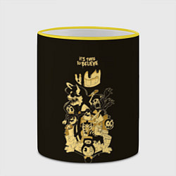 Кружка 3D Bendy And The Ink Machine, цвет: 3D-желтый кант — фото 2