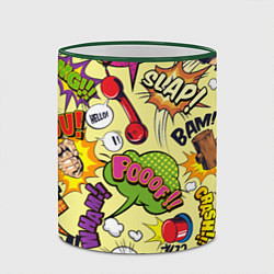 Кружка 3D Комикс, цвет: 3D-зеленый кант — фото 2