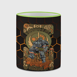 Кружка 3D Brotherhood of steel art, цвет: 3D-светло-зеленый кант — фото 2