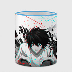 Кружка 3D DEATH NOTE ТЕТРАДЬ СМЕРТИ, цвет: 3D-небесно-голубой кант — фото 2