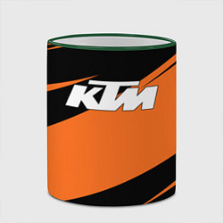 Кружка 3D KTM КТМ, цвет: 3D-зеленый кант — фото 2