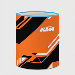 Кружка 3D KTM КТМ SPORT, цвет: 3D-небесно-голубой кант — фото 2