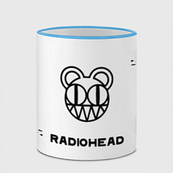 Кружка 3D Radiohead, цвет: 3D-небесно-голубой кант — фото 2