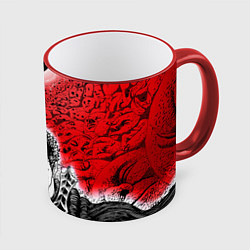 Кружка 3D BERSERK БЕРСЕРК, цвет: 3D-красный кант