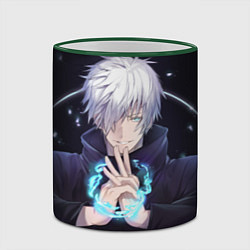 Кружка 3D ГОДЖО САТОРУ GOJO SATORU, цвет: 3D-зеленый кант — фото 2