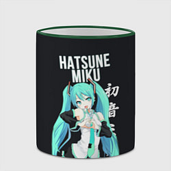 Кружка 3D Hatsune Miku Хацунэ Мику, цвет: 3D-зеленый кант — фото 2
