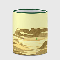 Кружка 3D Пустыня, цвет: 3D-зеленый кант — фото 2