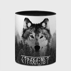 Кружка 3D СТРАХА НЕТ СЛАВЯНЕ, цвет: 3D-белый + черный — фото 2