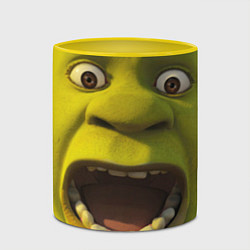 Кружка 3D Shrek is Yelling, цвет: 3D-белый + желтый — фото 2
