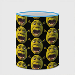 Кружка 3D Шрек навсегда, цвет: 3D-небесно-голубой кант — фото 2