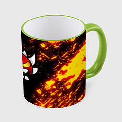 Кружка 3D Geometry Dash: Demon Z, цвет: 3D-светло-зеленый кант
