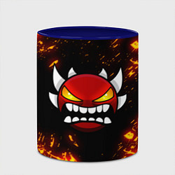 Кружка 3D Geometry Dash: Demon Z, цвет: 3D-белый + синий — фото 2