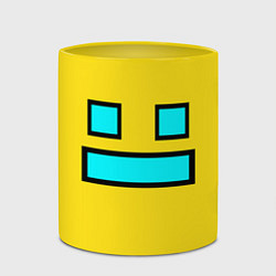 Кружка 3D Geometry Dash: Smile, цвет: 3D-белый + желтый — фото 2