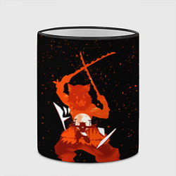 Кружка 3D Иноске Хашибира Kimetsu no Yaiba, цвет: 3D-черный кант — фото 2