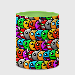 Кружка 3D Geometry Dash: Pattern Z, цвет: 3D-белый + светло-зеленый — фото 2