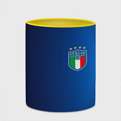 Кружка 3D Сборная Италии, цвет: 3D-белый + желтый — фото 2