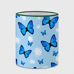 Кружка 3D Бабочки Моргенштерна, цвет: 3D-зеленый кант — фото 2