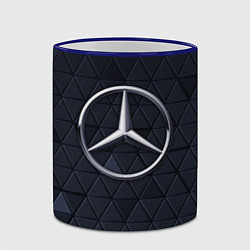 Кружка 3D MERCEDES BENZ 3D Geometry 3Д, цвет: 3D-синий кант — фото 2