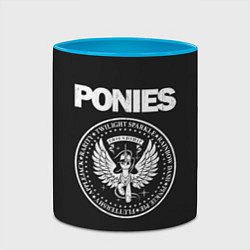Кружка 3D Pony x Ramones, цвет: 3D-белый + небесно-голубой — фото 2