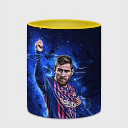 Кружка 3D Lionel Messi Barcelona 10, цвет: 3D-белый + желтый — фото 2