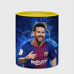 Кружка 3D Лионель Месси Барселона 10, цвет: 3D-белый + желтый — фото 2