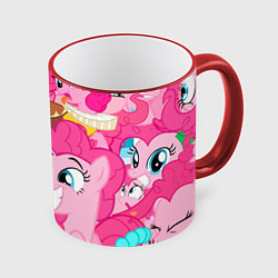 Кружка 3D Pinkie Pie pattern, цвет: 3D-красный кант