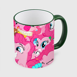 Кружка 3D Pinkie Pie pattern, цвет: 3D-зеленый кант