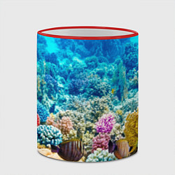 Кружка 3D Риф, цвет: 3D-красный кант — фото 2