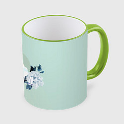 Кружка 3D Чимин в цветах, цвет: 3D-светло-зеленый кант
