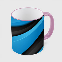 Кружка 3D Blue Sport Style, цвет: 3D-розовый кант