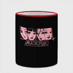 Кружка 3D Black Pink Art, цвет: 3D-красный кант — фото 2