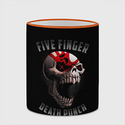 Кружка 3D Five Finger Death Punch 5FDP, цвет: 3D-оранжевый кант — фото 2
