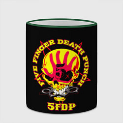 Кружка 3D Five Finger Death Punch FFDP, цвет: 3D-зеленый кант — фото 2