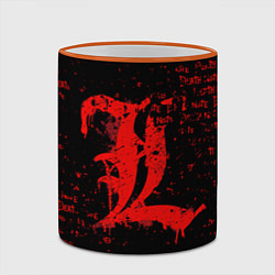 Кружка 3D Тетрадь смерти Логотип red, цвет: 3D-оранжевый кант — фото 2