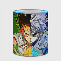 Кружка 3D Киллуа золдик и Гон хантер, цвет: 3D-небесно-голубой кант — фото 2