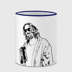 Кружка 3D Большой Лебовски Big Lebowski, цвет: 3D-синий кант — фото 2