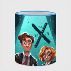 Кружка 3D Fox Mulder and Dana Scully, цвет: 3D-небесно-голубой кант — фото 2