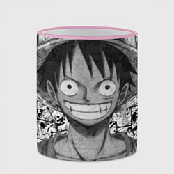 Кружка 3D Луфи улыбается one piece, цвет: 3D-розовый кант — фото 2