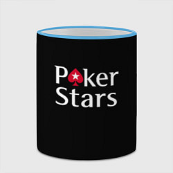 Кружка 3D Poker Stars, цвет: 3D-небесно-голубой кант — фото 2