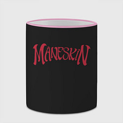 Кружка 3D Maneskin Inscription, цвет: 3D-розовый кант — фото 2