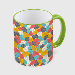 Кружка 3D Спорт, цвет: 3D-светло-зеленый кант