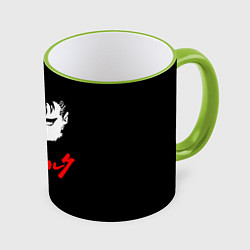Кружка 3D Берсерк красная надпись, цвет: 3D-светло-зеленый кант
