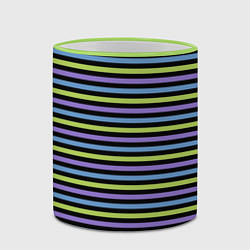 Кружка 3D Веселая полосочка, цвет: 3D-светло-зеленый кант — фото 2