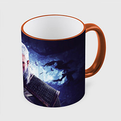 Кружка 3D THE WITCHER GERALT OF RIVIA, цвет: 3D-оранжевый кант