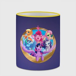 Кружка 3D Pony team, цвет: 3D-желтый кант — фото 2